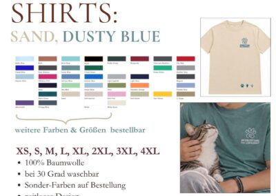 Farben und Größen der T-Shirts